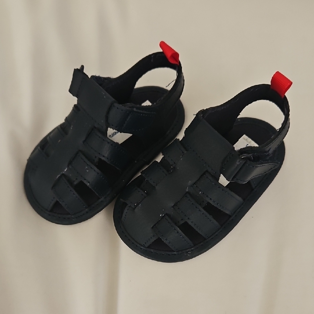 Polo by Ralph Lauren Darrell Sandal in Navy Leather
